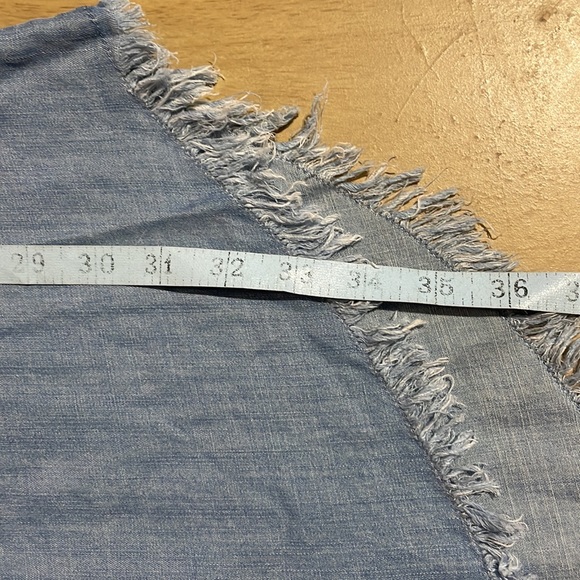 Billy T Cold Shoulder Button Down Back Denim Dress - Picture 9 of 10